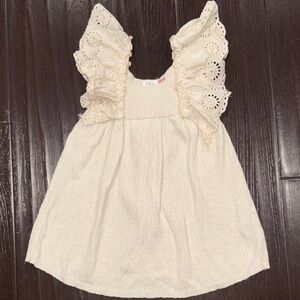 Zara Ivory Ruffled Baby Dress